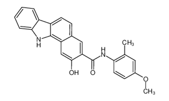 Picture of 2-Hydroxy-N-(4-methoxy-2-methylphenyl)-11H-benzo[a]carbazole-3-carboxamide