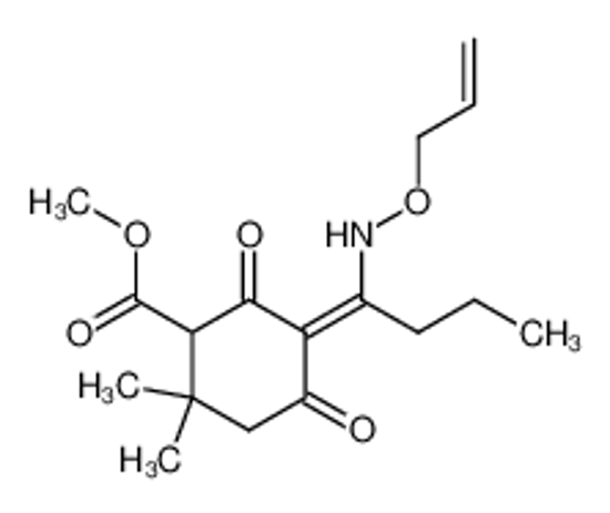 Picture of methyl 5-{1-[(allyloxy)amino]butylidene}-2,2-dimethyl-4,6-dioxocyclohexanecarboxylate