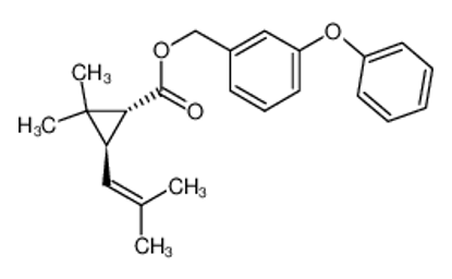 Imagem de (3-phenoxyphenyl)methyl (1R,3R)-2,2-dimethyl-3-(2-methylprop-1-enyl)cyclopropane-1-carboxylate