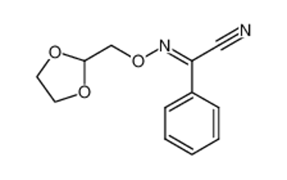 Picture of (Z)-N-(1,3-dioxolan-2-ylmethoxy)benzenecarboximidoyl cyanide