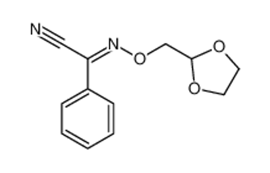 Picture of N-(1,3-dioxolan-2-ylmethoxy)benzenecarboximidoyl cyanide