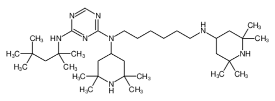 Picture of 2-N-(2,2,6,6-tetramethylpiperidin-4-yl)-2-N-[6-[(2,2,6,6-tetramethylpiperidin-4-yl)amino]hexyl]-4-N-(2,4,4-trimethylpentan-2-yl)-1,3,5-triazine-2,4-diamine