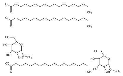 Изображение (2R,3S,4S,5R)-2-(hydroxymethyl)-6-methoxyoxane-3,4,5-triol,octadecanoate