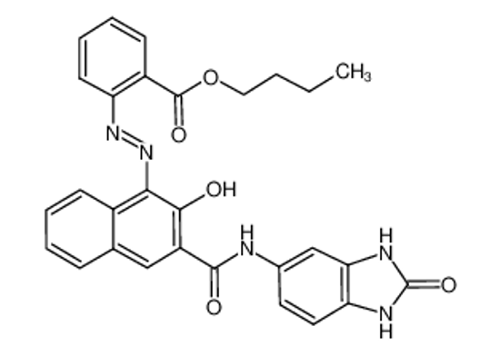 Picture of butyl 2-[(2Z)-2-[2-oxo-3-[(2-oxo-1,3-dihydrobenzimidazol-5-yl)carbamoyl]naphthalen-1-ylidene]hydrazinyl]benzoate