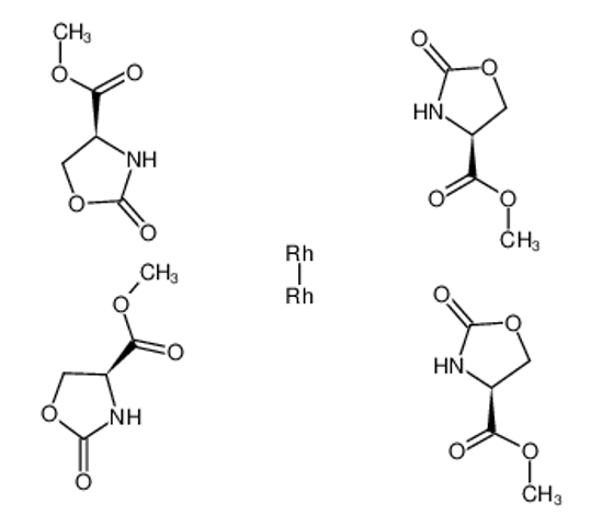Picture of Dirhodium(II) Tetrakis(Methyl 2-Oxazolidone-4(S)-Carboxylate), Acetonitrile (1:2) Complex