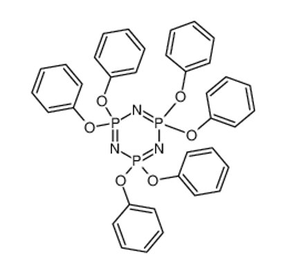 Imagem de 2,2,4,4,6,6-hexaphenoxy-1,3,5-triaza-2λ<sup>5</sup>,4λ<sup>5</sup>,6λ<sup>5</sup>-triphosphacyclohexa-1,3,5-triene