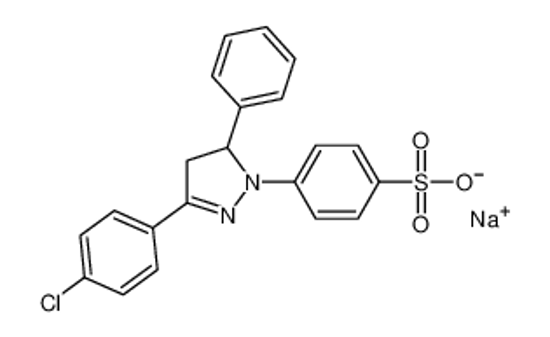 Picture of sodium 4-[3-(4-chlorophenyl)-4,5-dihydro-5-phenyl-1H-pyrazol-1-yl]benzenesulphonate