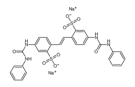 Picture of disodium,5-(phenylcarbamoylamino)-2-[(E)-2-[4-(phenylcarbamoylamino)-2-sulfonatophenyl]ethenyl]benzenesulfonate
