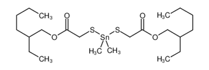 Изображение 2-ethylhexyl 2-[[2-(2-ethylhexoxy)-2-oxoethyl]sulfanyl-dimethylstannyl]sulfanylacetate
