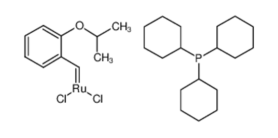Picture of dichloro-[(2-propan-2-yloxyphenyl)methylidene]ruthenium,tricyclohexylphosphane