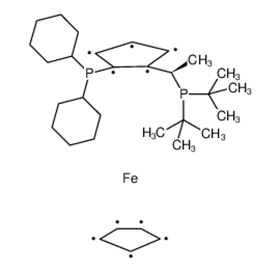 Picture of (R)-(-)-1-[(S)-2-(DICYCLOHEXYLPHOSPHINO)FERROCENYL]ETHYLDI-T-BUTYLPHOSPHINE