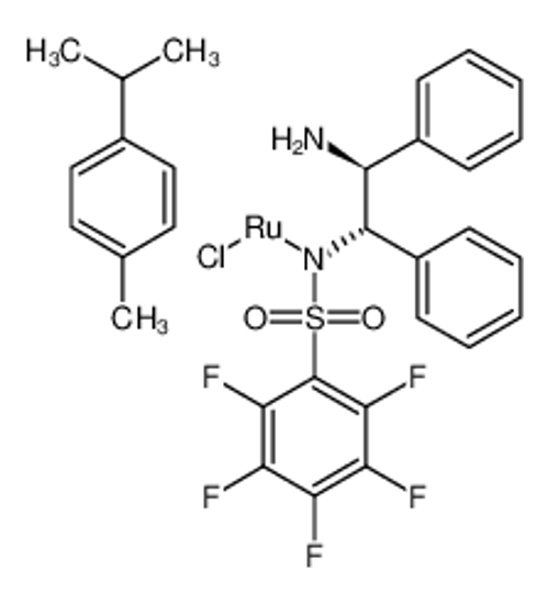 Picture of [(S,S)-N-(2-Amino-1,2-diphenylethyl)pentafluorobenzenesulfonamide]chloro(p-cymene)ruthenium(II)