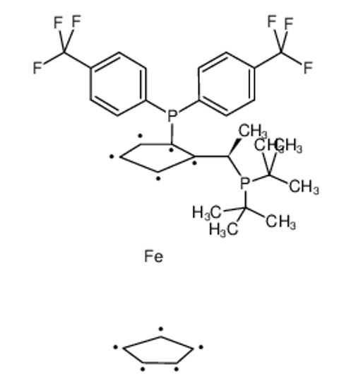 Picture of (R)-(-)-1-{(S)-2-[Bis(4-trifluoromethylphenyl) phosphino]ferrocenyl} ethyl-di-t-butylphosphine, min. 97%