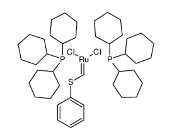 Picture of dichloro(phenylsulfanylmethylidene)ruthenium,tricyclohexylphosphane