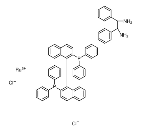 Picture of 1,2-Ethanediamine, 1,2-diphenyl-, ruthenium(2+) salt, (1R,2R)-, c ompd. with 1,1'-[1,1'-binaphthalene]-2,2'-diylbis[1,1-diphenylpho sphine], hydrochloride (1:1:1:2)