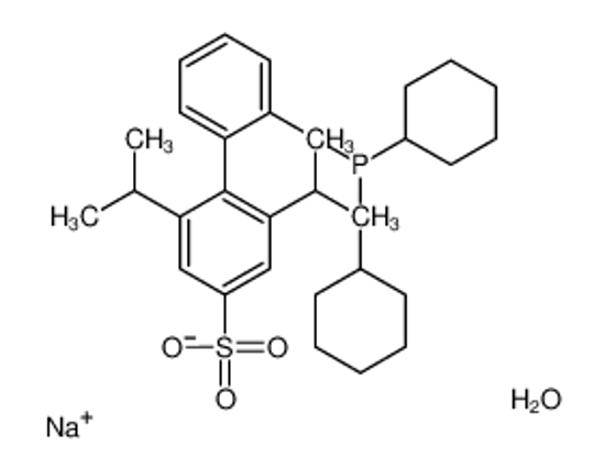 Picture of sodium,4-(2-dicyclohexylphosphanylphenyl)-3,5-di(propan-2-yl)benzenesulfonate,hydrate
