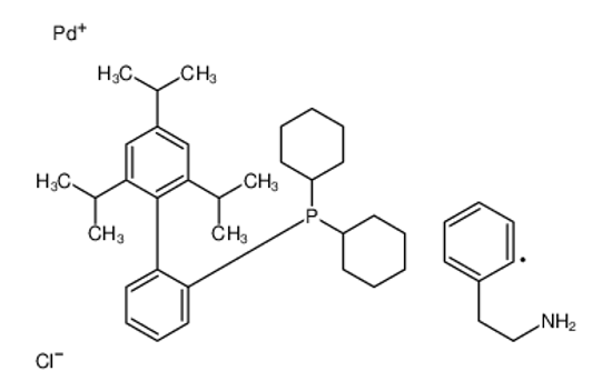 Picture of [2-(2-Aminoethyl)phenyl](chloro)palladium - dicyclohexyl(2',4',6' -triisopropyl-2-biphenylyl)phosphine (1:1)