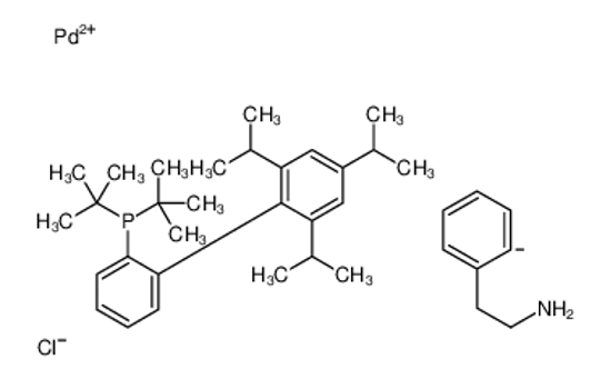 Picture of chloropalladium(1+),ditert-butyl-[2-[2,4,6-tri(propan-2-yl)phenyl]phenyl]phosphane,2-phenylethanamine