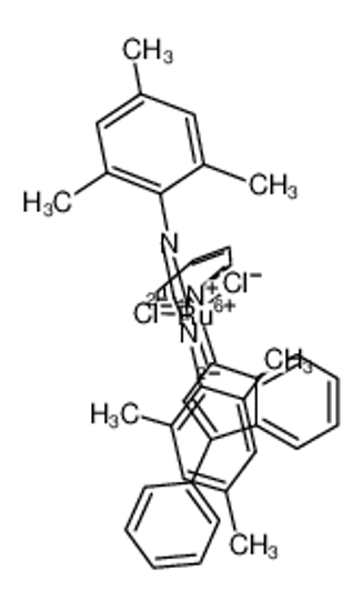 Picture of [RuCl2(3-phenylinden-1-ylidene)-(pyridine)(N,N'-bis(2,4,6-trimethylphenyl)imidazolidin-2-ylidene)]