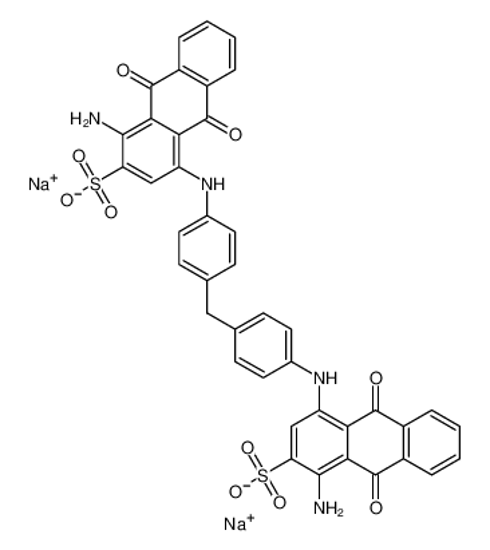 Picture of disodium 4,4'-[methylenebis(4,1-phenyleneimino)]bis[1-amino-9,10-dihydro-9,10-dioxoanthracene-2-sulphonate]