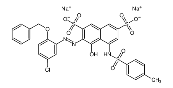 Picture of disodium,(3Z)-3-[(5-chloro-2-phenylmethoxyphenyl)hydrazinylidene]-5-[(4-methylphenyl)sulfonylamino]-4-oxonaphthalene-2,7-disulfonate