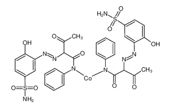 Picture of cobalt(2+),(2E)-2-[(2-oxido-5-sulfamoylphenyl)hydrazinylidene]-3-oxo-N-phenylbutanimidate