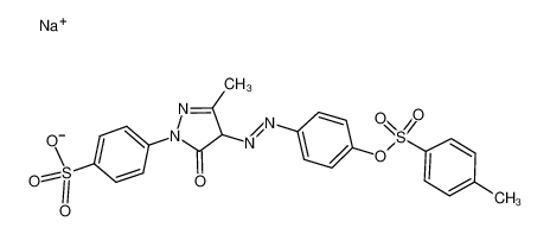 Picture of sodium,4-[(4Z)-3-methyl-4-[[4-(4-methylphenyl)sulfonyloxyphenyl]hydrazinylidene]-5-oxopyrazol-1-yl]benzenesulfonate