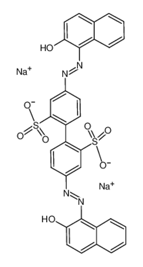 Picture of disodium,5-[(2Z)-2-(2-oxonaphthalen-1-ylidene)hydrazinyl]-2-[4-[(2Z)-2-(2-oxonaphthalen-1-ylidene)hydrazinyl]-2-sulfonatophenyl]benzenesulfonate