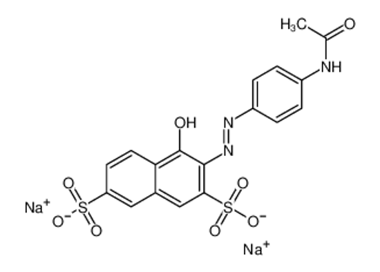 Picture of disodium 3-[[4-(acetylamino)phenyl]azo]-4-hydroxynaphthalene-2,7-disulphonate
