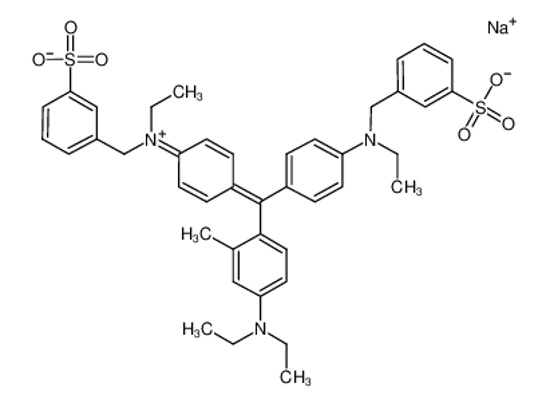 Изображение sodium,3-[[4-[[4-(diethylamino)-2-methylphenyl]-[4-[ethyl-[(3-sulfonatophenyl)methyl]azaniumylidene]cyclohexa-2,5-dien-1-ylidene]methyl]-N-ethylanilino]methyl]benzenesulfonate