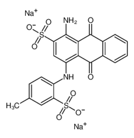 Picture of disodium 1-amino-9,10-dihydro-4-[(4-methyl-2-sulphonatophenyl)amino]-9,10-dioxoanthracene-2-sulphonate