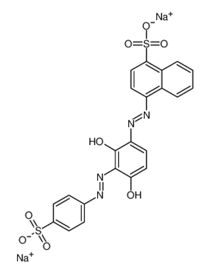 Picture of disodium 4-[[2,4-dihydroxy-3-[(4-sulphonatophenyl)azo]phenyl]azo]naphthalene-1-sulphonate