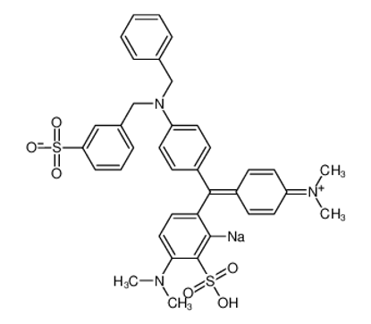 Изображение [4-[[4-[benzyl-[(3-sulfophenyl)methyl]amino]phenyl]-[4-(dimethylamino)-2-sulfophenyl]methylidene]cyclohexa-2,5-dien-1-ylidene]-dimethylazanium