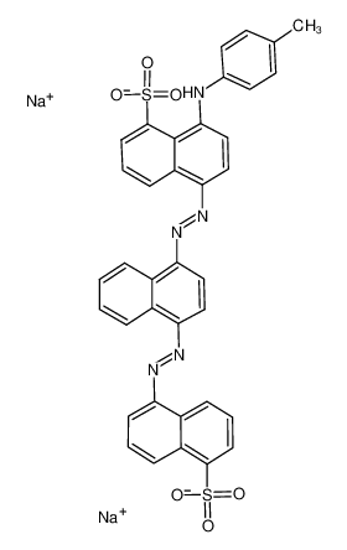 Picture of disodium,8-(4-methylanilino)-5-[[4-[(5-sulfonatonaphthalen-1-yl)diazenyl]naphthalen-1-yl]diazenyl]naphthalene-1-sulfonate