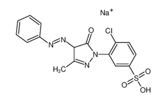 Изображение Benzenesulfonic-4-chloro-3-[4,5-dihydro-3-methyl-5-oxo-4-(phenylazo)-1H-pyrazol-1-yl] monosodium salt
