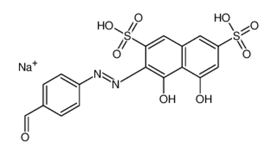 Picture of sodium,(3Z)-3-[(4-formylphenyl)hydrazinylidene]-5-hydroxy-4-oxonaphthalene-2,7-disulfonic acid