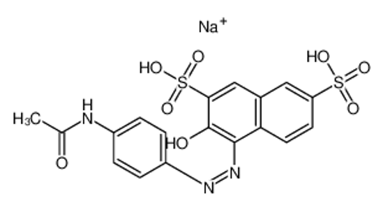 Picture of sodium,(4Z)-4-[(4-acetamidophenyl)hydrazinylidene]-3-oxonaphthalene-2,7-disulfonic acid