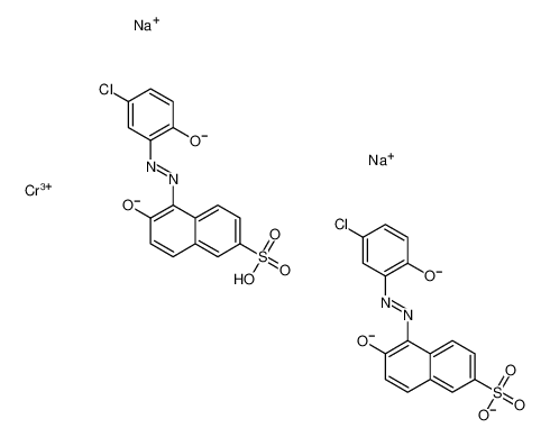 Picture of disodium,5-[(5-chloro-2-oxidophenyl)diazenyl]-6-oxidonaphthalene-2-sulfonate,chromium(3+),hydron