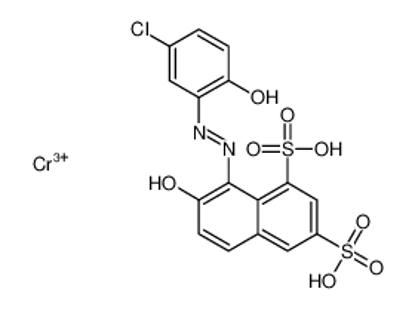 Picture of 1,3-Naphthalenedisulfonic acid, 8-[2-(5-chloro-2-hydroxyphenyl)di azenyl]-7-hydroxy-, chromium(3+) salt (1:1)