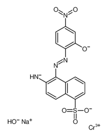 Imagem de sodium,6-azanidyl-5-[(4-nitro-2-oxidophenyl)diazenyl]naphthalene-1-sulfonate,chromium(3+),hydroxide