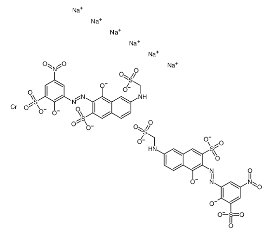 Изображение hexasodium,chromium,3-[(5-nitro-2-oxido-3-sulfonatophenyl)diazenyl]-4-oxido-6-(sulfonatomethylamino)naphthalene-2-sulfonate,3-[(5-nitro-2-oxido-3-sulfonatophenyl)diazenyl]-4-oxido-7-(sulfonatomethylamino)naphthalene-2-sulfonate