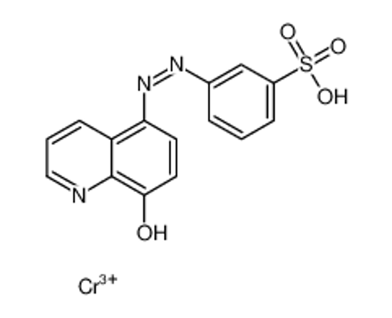 Picture of Benzenesulfonic acid, 3-[2-(8-hydroxy-5-quinolinyl)diazenyl]-, ch romium(3+) salt (1:1)