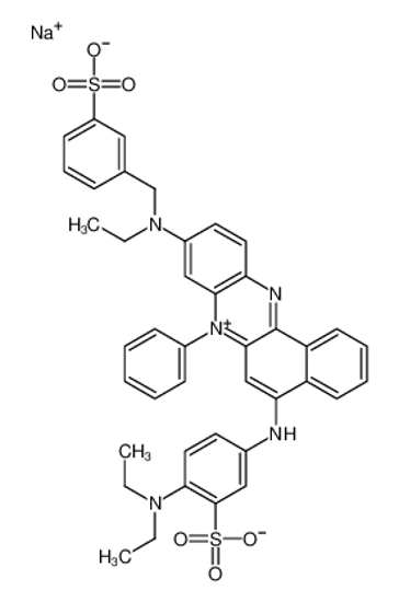 Picture of sodium,2-(diethylamino)-5-[[9-[ethyl-[(3-sulfonatophenyl)methyl]amino]-7-phenylbenzo[a]phenazin-7-ium-5-yl]amino]benzenesulfonate