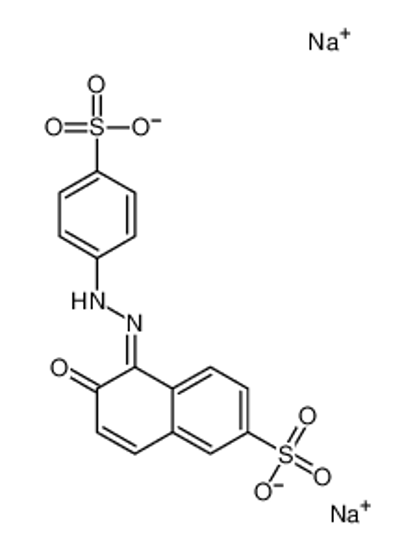 Изображение disodium,6-oxo-5-[(4-sulfonatophenyl)hydrazinylidene]naphthalene-2-sulfonate