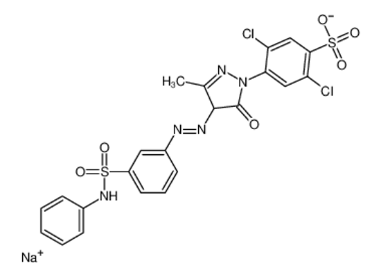 Picture of sodium,2,5-dichloro-4-[3-methyl-5-oxo-4-[[3-(phenylsulfamoyl)phenyl]diazenyl]-4H-pyrazol-1-yl]benzenesulfonate