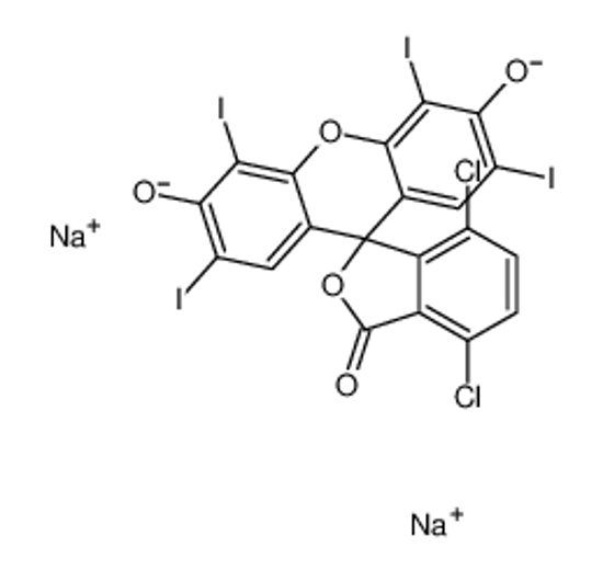 Picture of disodium,4,7-dichloro-2',4',5',7'-tetraiodo-3-oxospiro[2-benzofuran-1,9'-xanthene]-3',6'-diolate