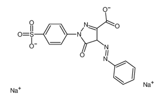 Изображение disodium,5-oxo-4-phenyldiazenyl-1-(4-sulfonatophenyl)-4H-pyrazole-3-carboxylate