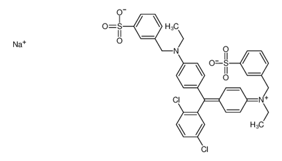 Изображение sodium,3-[[4-[(2,5-dichlorophenyl)-[4-[ethyl-[(3-sulfonatophenyl)methyl]azaniumylidene]cyclohexa-2,5-dien-1-ylidene]methyl]-N-ethylanilino]methyl]benzenesulfonate