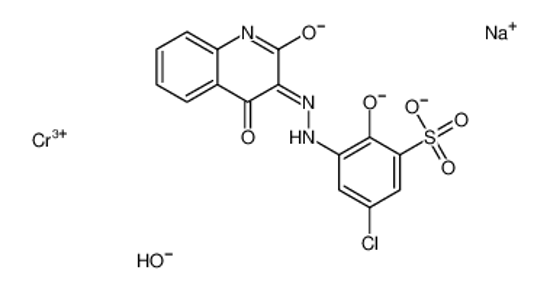 Picture of sodium,5-chloro-2-oxido-3-[(2Z)-2-(2-oxido-4-oxoquinolin-3-ylidene)hydrazinyl]benzenesulfonate,chromium(3+),hydroxide