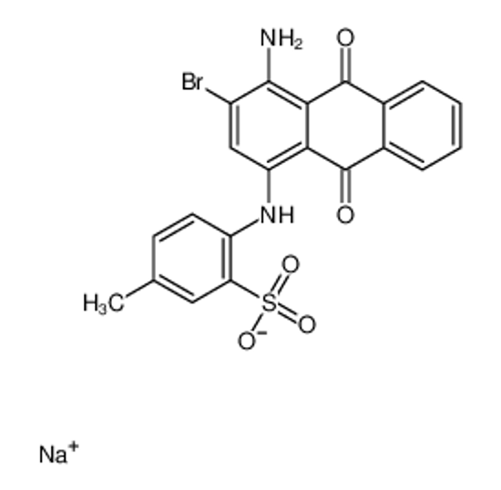 Picture of sodium,2-[(4-amino-3-bromo-9,10-dioxoanthracen-1-yl)amino]-5-methylbenzenesulfonate